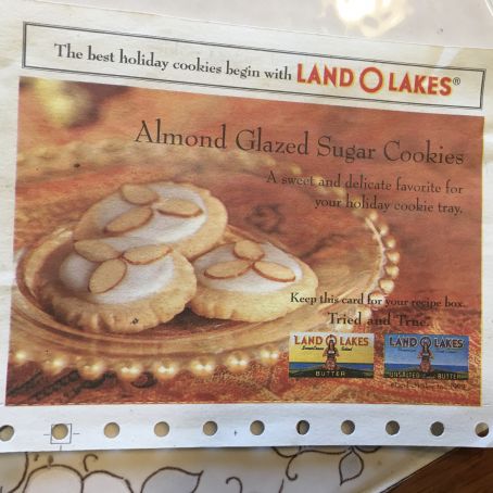 Almond glazed sugar cookies (Pat's)