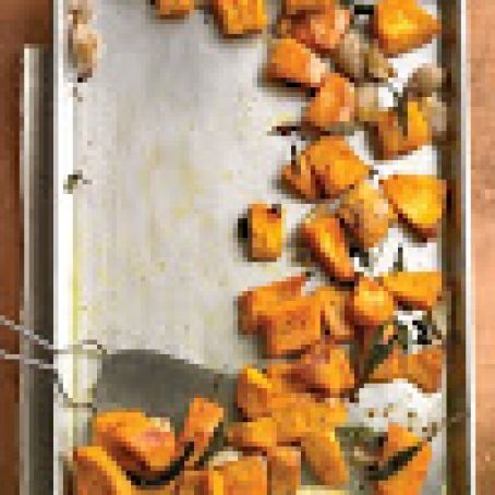 Roasted Pumpkin with Shallots and Sage