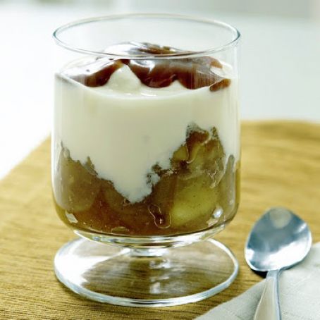Homemade Yogurt With Apple Compote