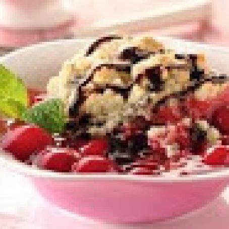 Chocolate Chip-Cherry Cobbler