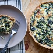 Winter Greens & Gruyere Tart with Cornmeal-Millet Crust