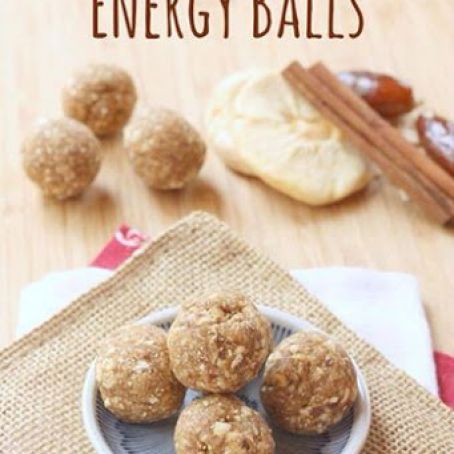 CINNAMON CARAMEL APPLE ENERGY BALLS