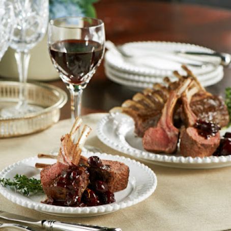 Roast Lamb in a Cherry & Red Wine Balsamic Sauce (David Venable)