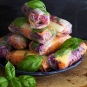 Melon Basil Summer Rolls