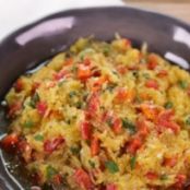 Spaghetti Squash with Roasted Red Peppers