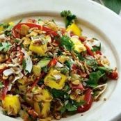 Mango and coconut rice salad