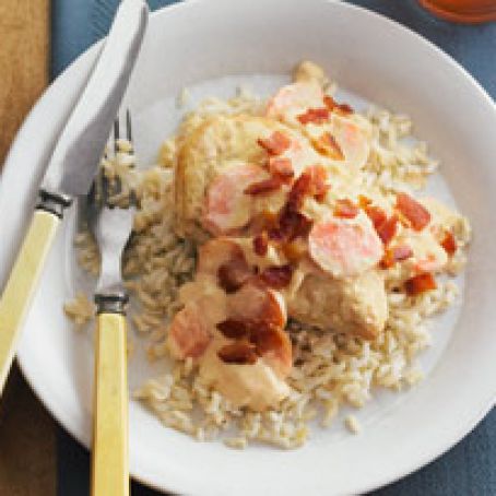 Smothered Chicken with Brown Rice