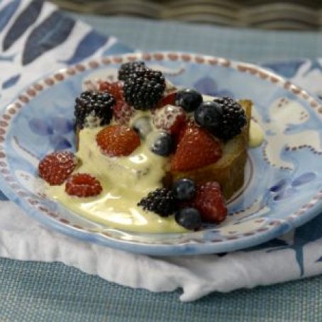 Pound Cake with Limoncello Zabaglione