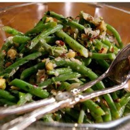 Green Beans in Hazelnuts and Creme Fraiche
