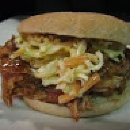 TANGY PORK SANDWICHES with SPICY SLAW