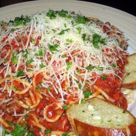 Thom's Quick Spaghetti with Meat Sauce