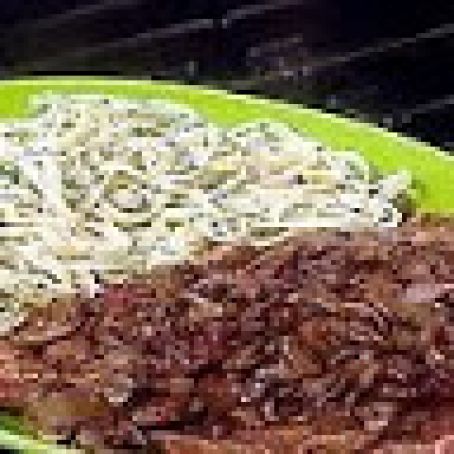 Veal Marsala with Egg Fettuccini