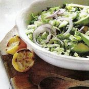 Romaine Salad with Grilled-Lemon Vinaigrette