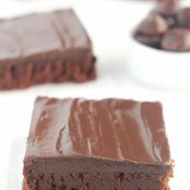 Clean & Fudgy Dark Chocolate Frosted Brownies