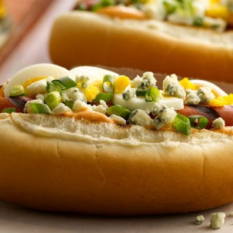 Blue Cheese Deviled Dogs