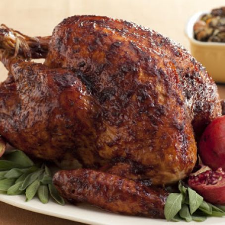 Black Pepper-Pomegranate Molasses Glazed Turkey