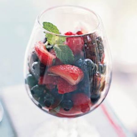 Summer Berry Medley with Limoncello and Mint
