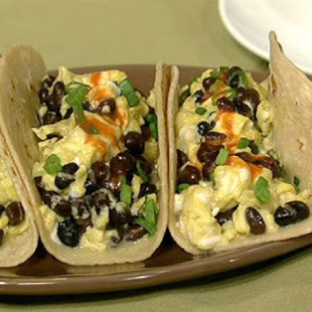 Mario Batali's Black Bean and Egg Tacos