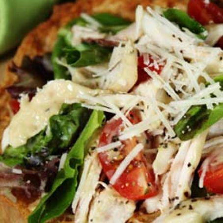 Lighter Chicken Caesar Pita Pizzas — Jamie and Bobby Deen — Recipes, Blogs, Podcast and Videos