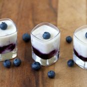 Panna Cotta with Blueberry Sauce