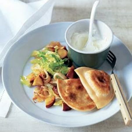 Potato Pierogi With Sauteed Cabbage and Apples | Real Simple Recipes