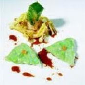 Iberian Bacon Ravioli and Minted Baby Broad Beans