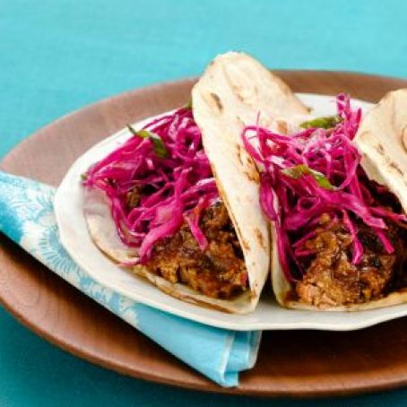 Brisket Tacos With Red Cabbage