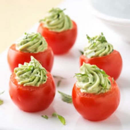 Avocado Pesto-Stuffed Tomatoes