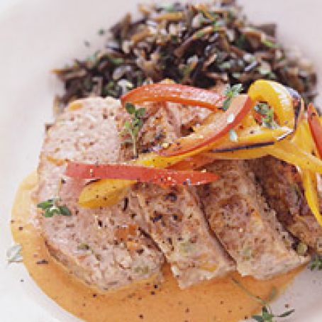 Mini Turkey Meat Loaves with Red Pepper Sauce