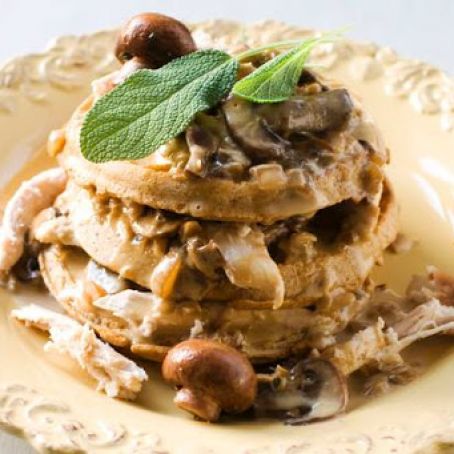 Chicken, waffles and gravy, the weeknight-easy way