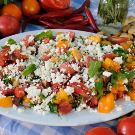 Watermelon and Tomato Salad