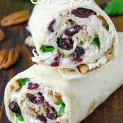 Chicken, Cranberry, Pecan Salad Wraps