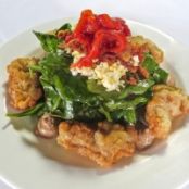 Fried Oyster Salad with Bacon Balsamic Aioli
