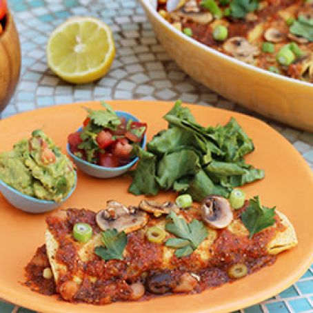 Bean & Corn Enchiladas