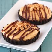 Chocolate & Peanut Butter Mousse Tarts with Oreo Crust