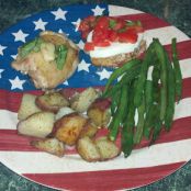 Garlic roasted chicken dinner