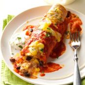 Black Bean Turkey Enchiladas