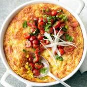 Corn and Zucchini Pan Souffle