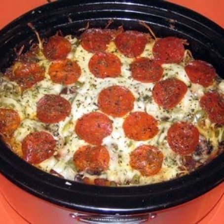 delicioius crockpot pizza