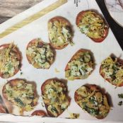 Cheesy Crab Artichoke Toasts