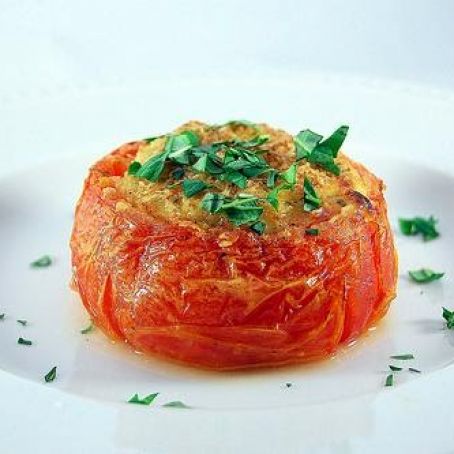 Roasted Tomatoes Stuffed with Goat Cheese