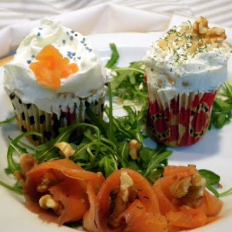 Cupcakes para sorprender -- de langostinos, salmón....... y algo más