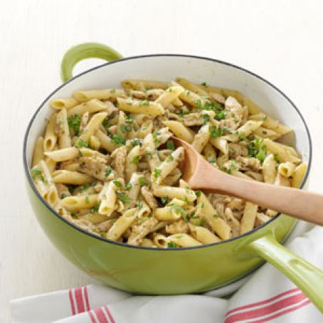 Delish Pesto Pasta with Chicken Marsala