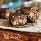 PEANUT BUTTER CUP CRACK BROWNIES
