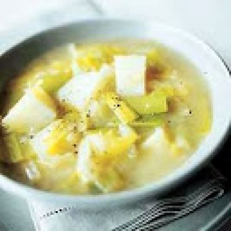 Rustic Leek and Potato Soup    (Pressure Cooker)