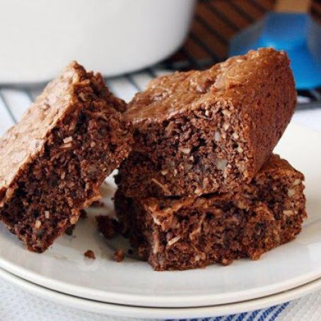 Loaded German Chocolate Cake Mix Brownies
