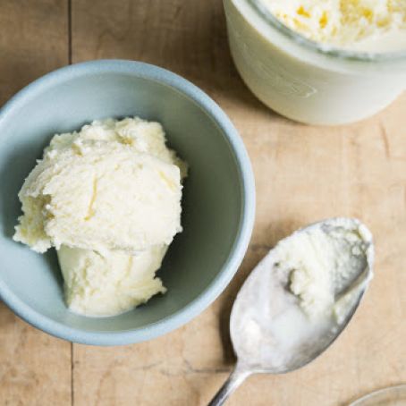 Creme Fraiche and Honey Ice Cream with Variations