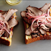 Smoked, Spice Rubbed, Texas-Style Brisket on Texas Toast