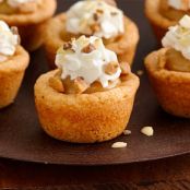 Toffee and Almond Fudge Cookie Cups