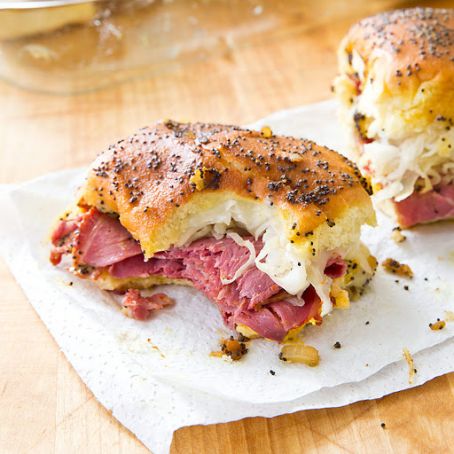 Pastrami & Swiss Football Sandwiches